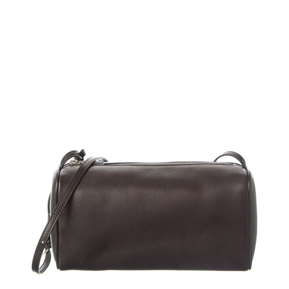 The Row Leather Crossbody, Brown